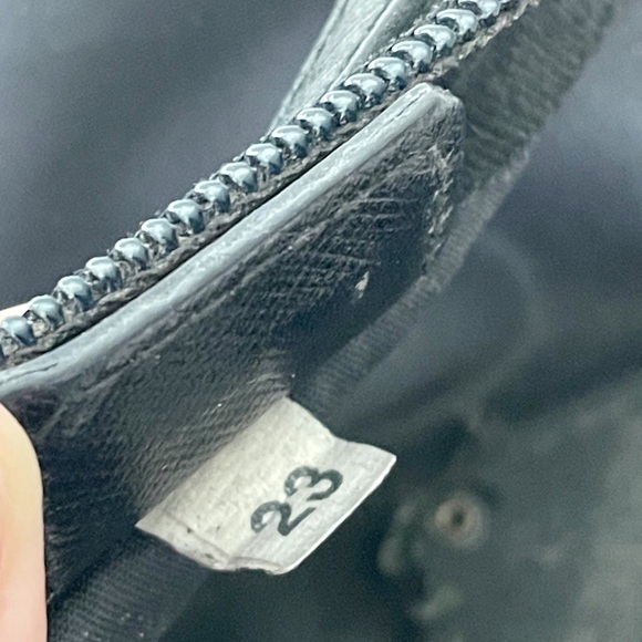 Prada small black nylon triangle logo saffiano zip pouch - Picture 10 of 10